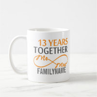 Custom Mr and Mrs 13th Anniversary