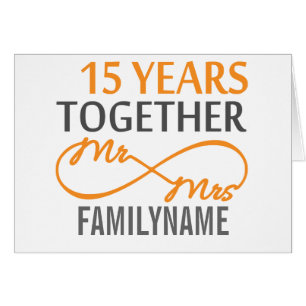 Custom Mr and Mrs 15th Anniversary