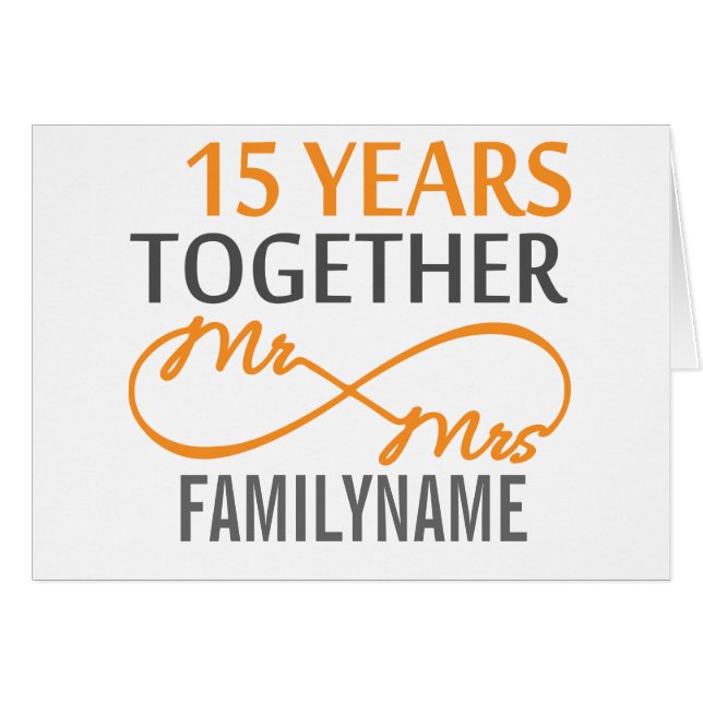 Custom Mr and Mrs 15th Anniversary (Front Horizontal)