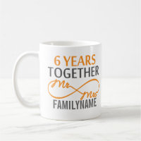 Custom Mr and Mrs 6th Anniversary