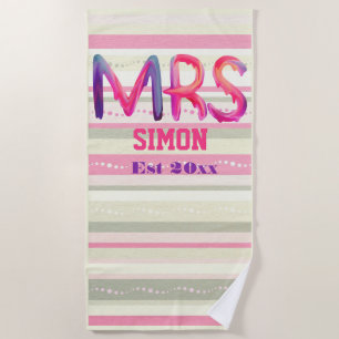 Custom - Mr. and Mrs.  Beach Towel