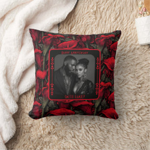 Custom Mr And Mrs Photo Throw Pillow