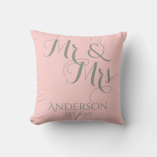 Custom Mr And Mrs Wedding or Anniversary Gift Cushion