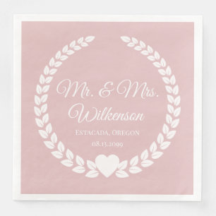 Custom Mr. & Mrs. Bride and Groom Newlywed Napkin