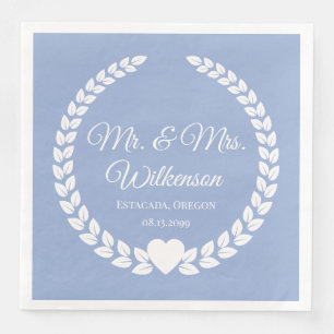 Custom Mr. & Mrs. Bride and Groom Newlywed Napkin