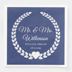 Custom Mr. & Mrs. Bride and Groom Newlywed Napkin