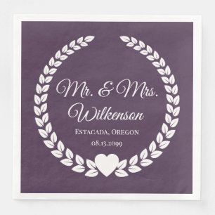 Custom Mr. & Mrs. Bride and Groom Newlywed Napkin