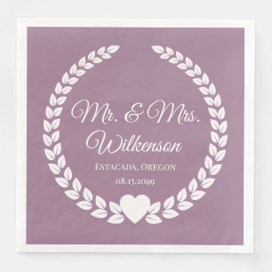 Custom Mr. & Mrs. Bride and Groom Newlywed Napkin