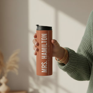 Custom Mr & Mrs Tumbler, Couple Gift for Weddings Thermal Tumbler
