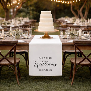 Custom Mr & Mrs Wedding Table Runner