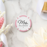 Custom Mrs. Est. Modern Elegant Script Newlywed