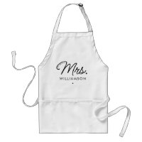 Custom Mrs. Est. Modern Elegant Script Newlywed