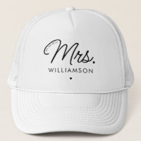 Custom Mrs. Est. Modern Elegant Script Newlywed