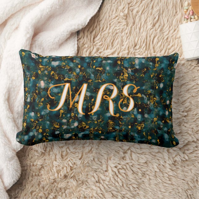 Custom Mrs. Midnight Sky Celestial Abstract  Lumbar Cushion (Blanket)