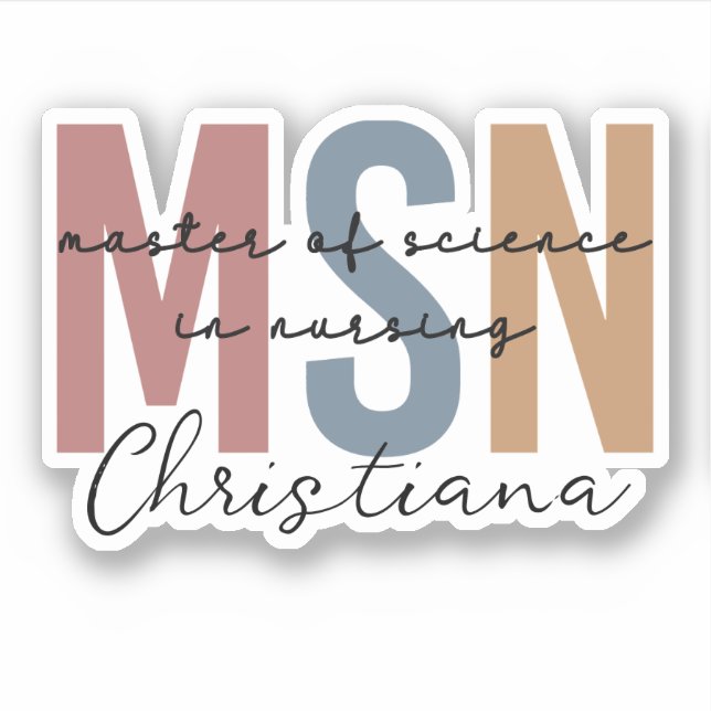 Custom MSN Master of Science in Nursing Graduation (Front)