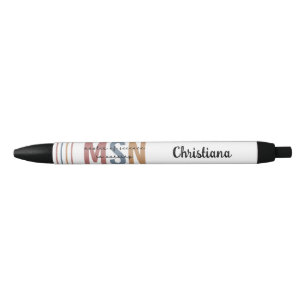 Custom MSN Master of Science in Nursing Graduation Black Ink Pen