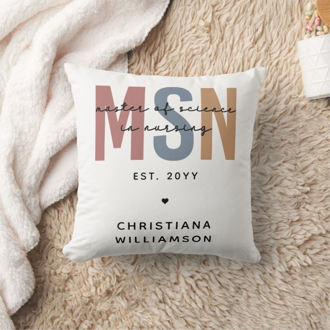 Custom MSN Master of Science in Nursing Graduation Cushion (Blanket)