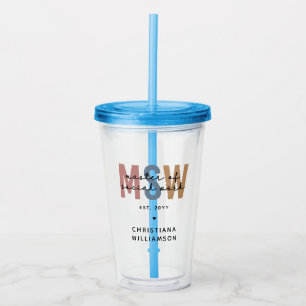 Custom MSW Master of Social Work Retro Graduation Acrylic Tumbler