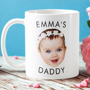 Custom Mug, Baby Mug, Dad Birthday Gift, Face Coffee Mug