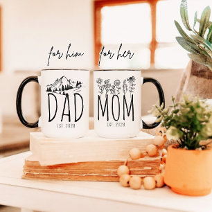 Custom Mug for Mum & Dad, New Parents Gift Set