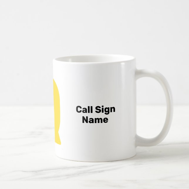 Custom Mug Ham Radio Operator Call Sign Name (Right)