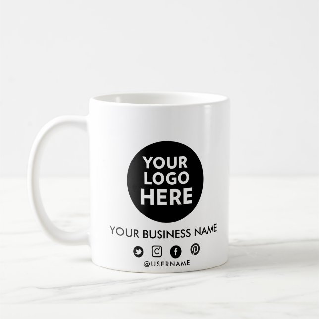 Custom Mug Promotional With Business Logo (Left)