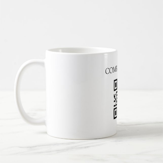 Custom mug with QR code, QR code mug for business (Left)