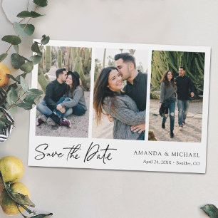 Custom Multi Photo Collage Save the Date Magnet
