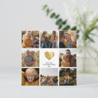 Custom Multi Photo Family Keepsake Gold Heart