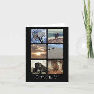 Custom Multi Photo Mosaic Picture Collage Card