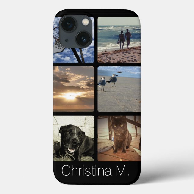 Custom Multi Photo Mosaic Picture Collage Case-Mate iPhone Case (Back)