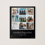 Custom Multiple Photo Grid Social Media Handle Jigsaw Puzzle<br><div class="desc">Personalise this puzzle with their favourite Instagram grid of photos,  social media captures. Customise with their handle and bio too.</div>