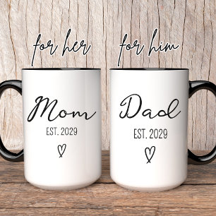 Custom Mum & Dad Mug New Mum Gift Baby Shower Gift