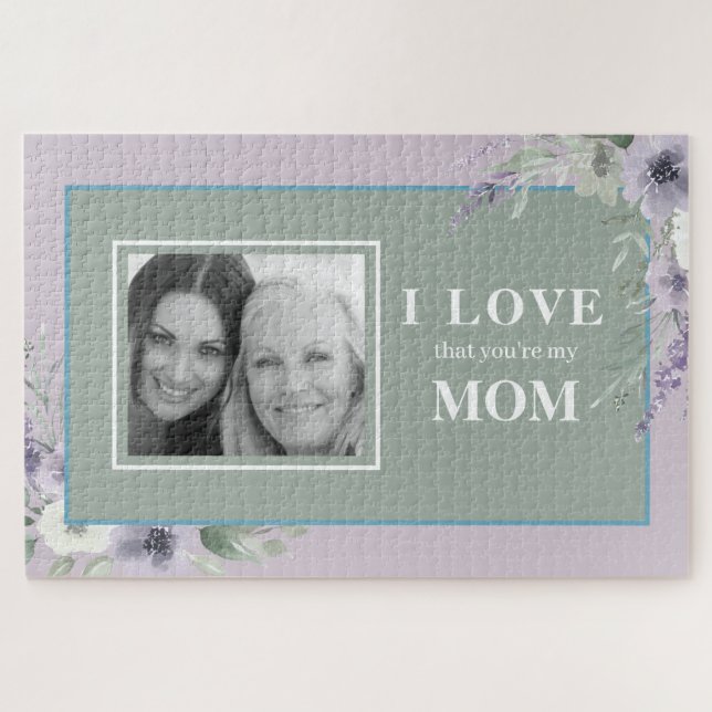 Custom Mum Daughter Photo  Jigsaw Puzzle (Horizontal)