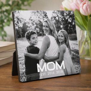 Custom Mum Established Modern Bold Plaque