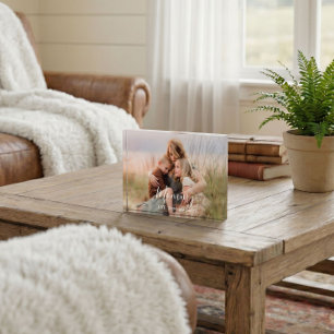 Custom Mum Established Modern Script Photo Block