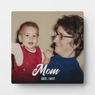 Custom Mum Established Modern Script Plaque
