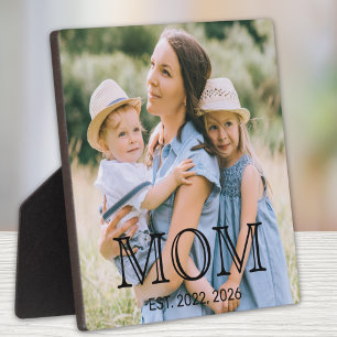 Custom Mum Established Photo Plaque