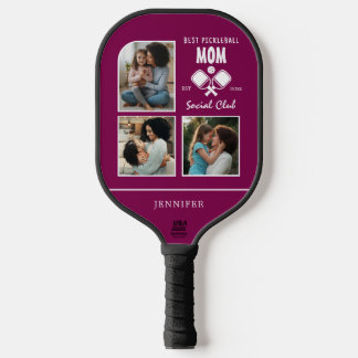Custom Mum Gift Photo Collage Pickleball Paddle