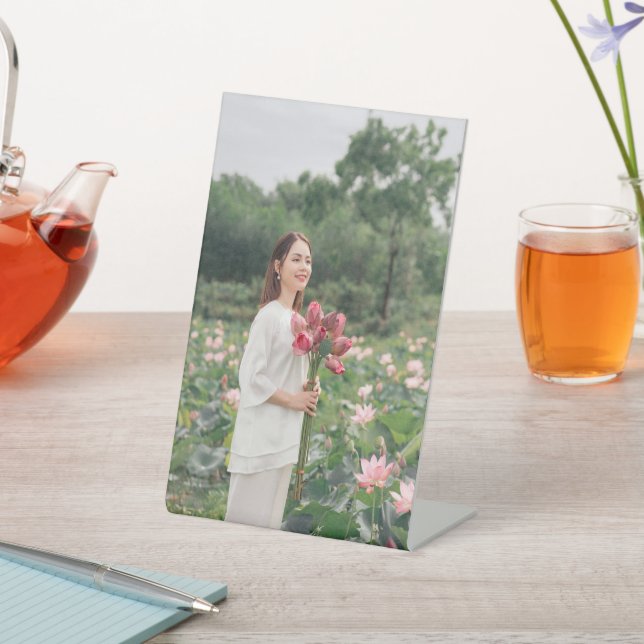 Custom Mum Photo Bouquet Pedestal Sign Personalise (In SItu)