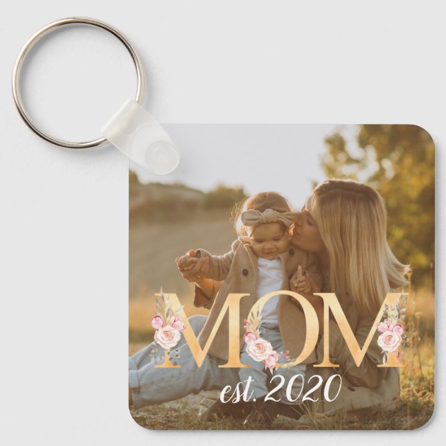 Custom Mum Photo Keychain (Front)