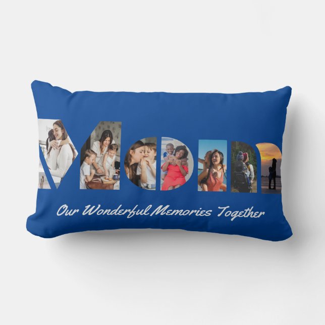 Custom Mum Photo Throw Pillow (Front)