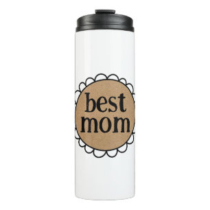 Custom Mum Scalloped Edge Thermal Travel Tumbler