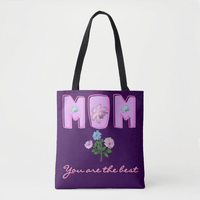 Custom Mum Typography Design,  Tote Bag (Front)