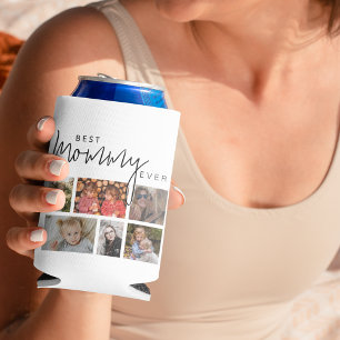 Custom Mummy 12 Photo Collage Can Cooler