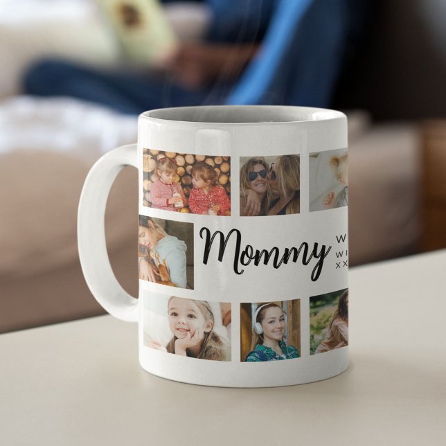 Custom Mummy 18 Photo Collage Coffee Mug (Creator Uploaded)