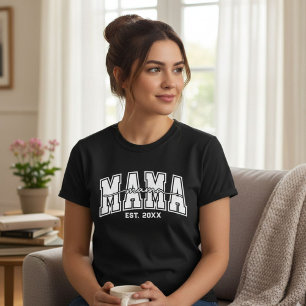 Custom Mummy Est.Year Personalised Mum Established T-Shirt