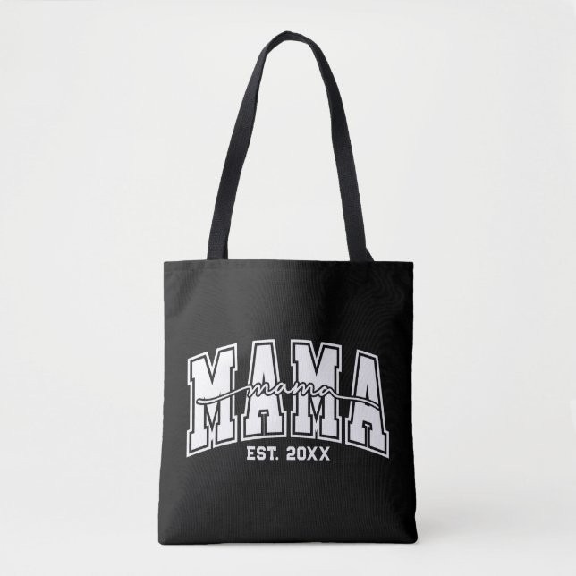 Custom Mummy Est.Year Personalised Mum Established Tote Bag (Front)
