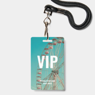 Custom Music Festival Concert Event Access VIP ID Badge