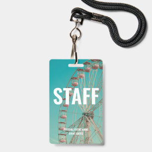 Custom Music Festival Concert Event Staff Access ID Badge